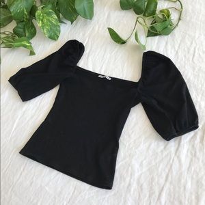 Reformation Puff Sleeve Knit Top